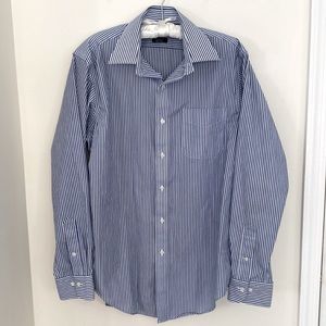 Ralph Lauren Classic Fit Non-Iron Striped Long Sleeves button up shirt neck 15.5